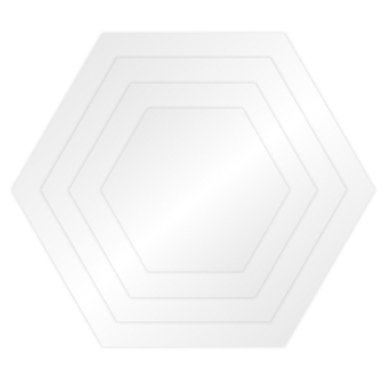 Acryl Ganache Platten - 6" Hexagon